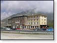 Hotel v sedle Bernina
