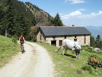 U chaty Refuge de Balatg ve stoupání pod Pic du Canigou