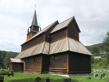 Stavkirke v Kaupangeru