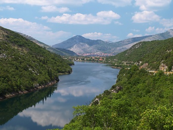 Údolí Trebišnjice před Trebinje