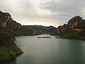 Přehrada Pantà de la Llosa del Cavall u Sant Llorenç de Morunys po bouřce