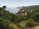 Pobřeží Costa Brava u Canyet ze silnice Carretera de Costa