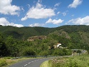 Údolí d'Allier u vesnice le Pont d'Alleyras