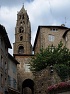 Věž katedrály Notre-Dame de France v Le Puy-en-Velay