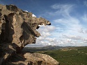 Žulový skalní útvar na Capo d'Orso