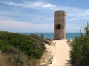 Strážní věž Torre del Puerco (prasečí věž) u letoviska Sancti Petri na Costa de la Luz