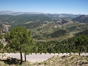 Východní výhled ze sedla Puerto de las Palomas v Sierra de Grazalema