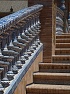 Detail zdobeného schodiště na Plaza de España v Seville