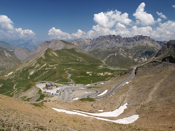 Severní výhled z Col du Galibier