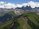 Výhled na Les Aiguilles d'Arves