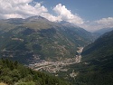 Massif de la Vannoise nad údolím Maurienne od sedla Col du Télégraphe