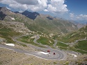 Serpentiny na Col du Galibier z Prés du Galibier