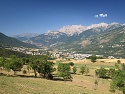 Údolí Durance a Massif des Écrins ze stoupání na Col d'Izoard