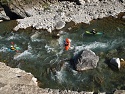 Vodáci na řece Guil v soutěsce Combe du Queyras