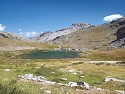 Lac des Eissaupres při stoupání na Bonette