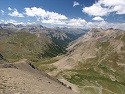 Výhled přes údolí Vallon de Restefond z Cima de la Bonette