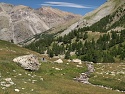 Planiny pod Col de la Cayolle podél říčky Bachelard