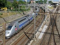 Na basilejské hlavní nádraží vjíždí vlak TGV Zürich – Paris