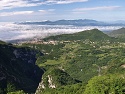 Výhled k městečku Castello del Matese